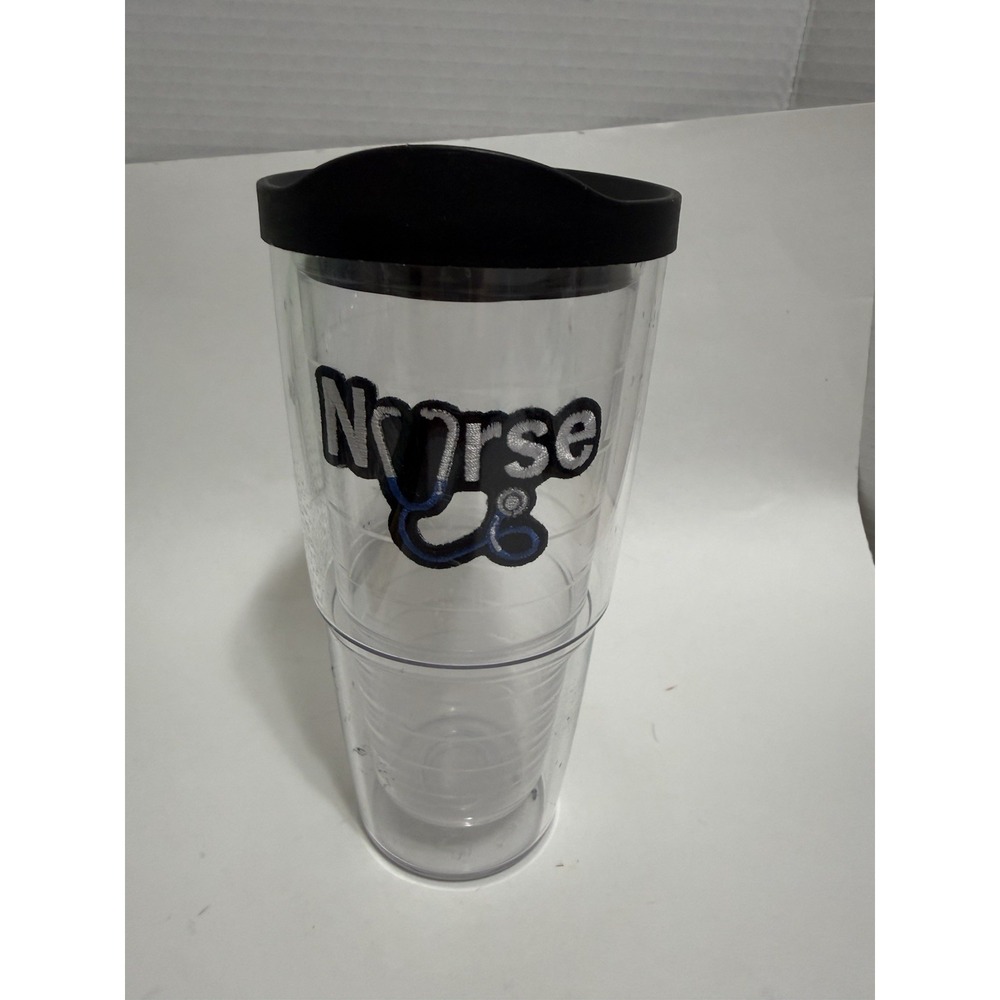 24 oz Double Wall Insulated Tervis Tumbler Nurse Stethoscope Patch W/ Black  Lid